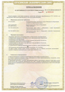12.03.2015 Сосновый Бор - ЗАО СиБиСи(Япония) г.Москва. Приложение к сертификату Видеокамеры для систем охранного видеонаблюдения т.м.GANZ. ТР ТС 020/2011